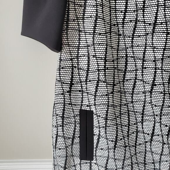 Banana Republic Tweed Textured Mod Mini Dress 8 Black White Career Contemporary - Picture 4 of 16